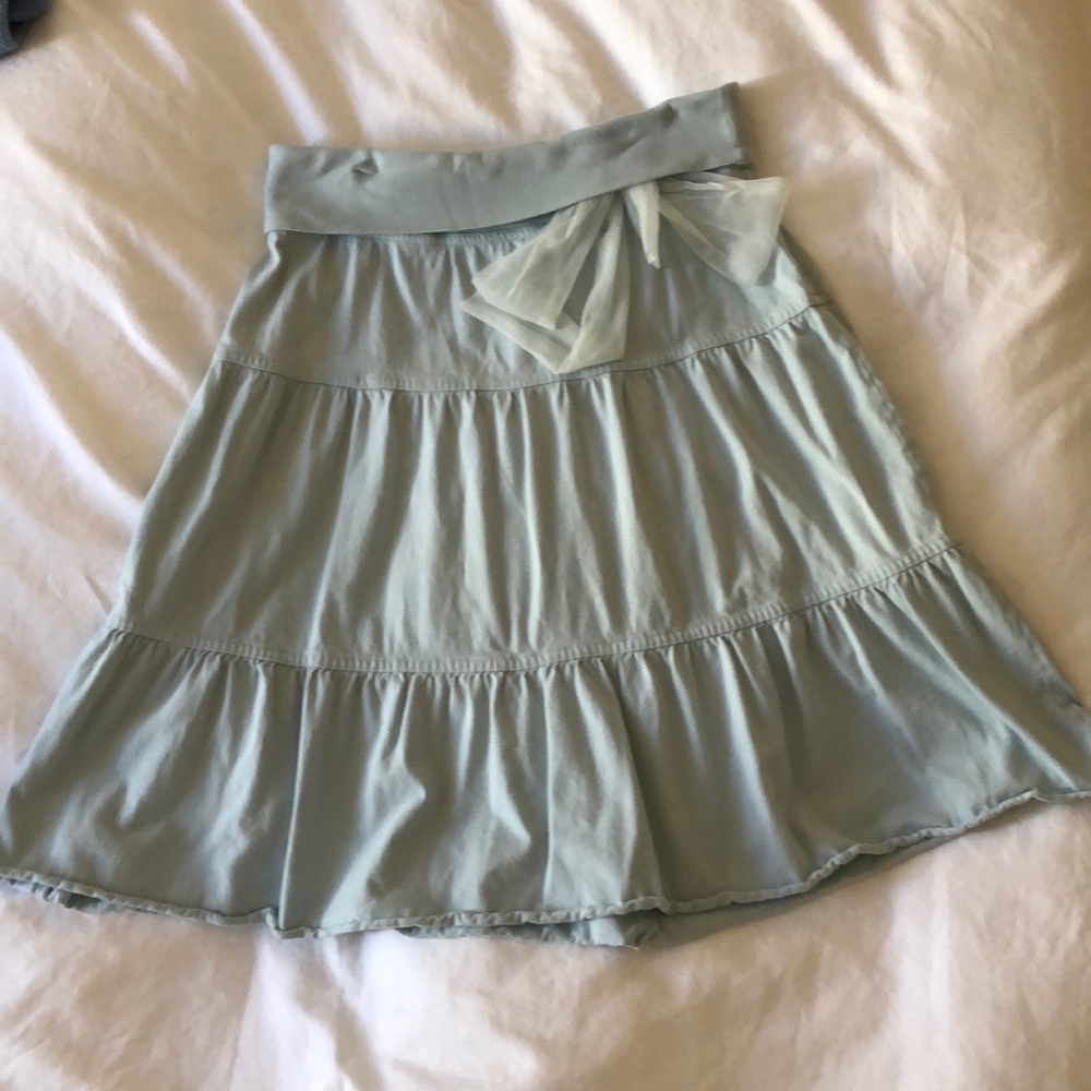 Urban Outfitters light blue skirt, bohemian look